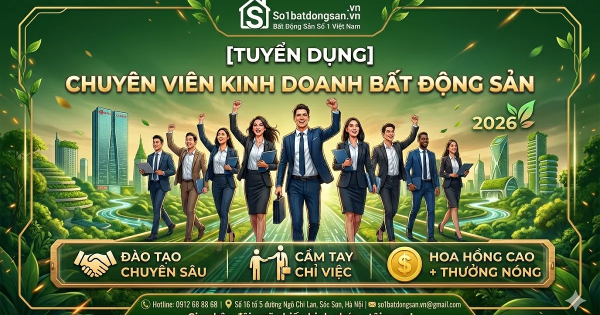 [TUYỂN DỤNG] CHINH PHỤC THỊ TRƯỜNG BẤT ĐỘNG SẢN ĐÔNG ANH - SÓC SƠN 2026