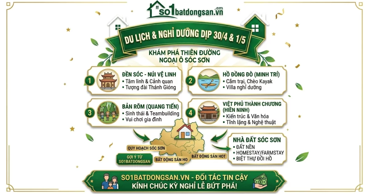 Những điểm nghỉ lễ vui chơi 30/4 tại Sóc Sơn có thể bạn chưa biết ? Những điểm nghỉ lễ vui chơi 30/4 tại Sóc Sơn có thể bạn chưa biết ?