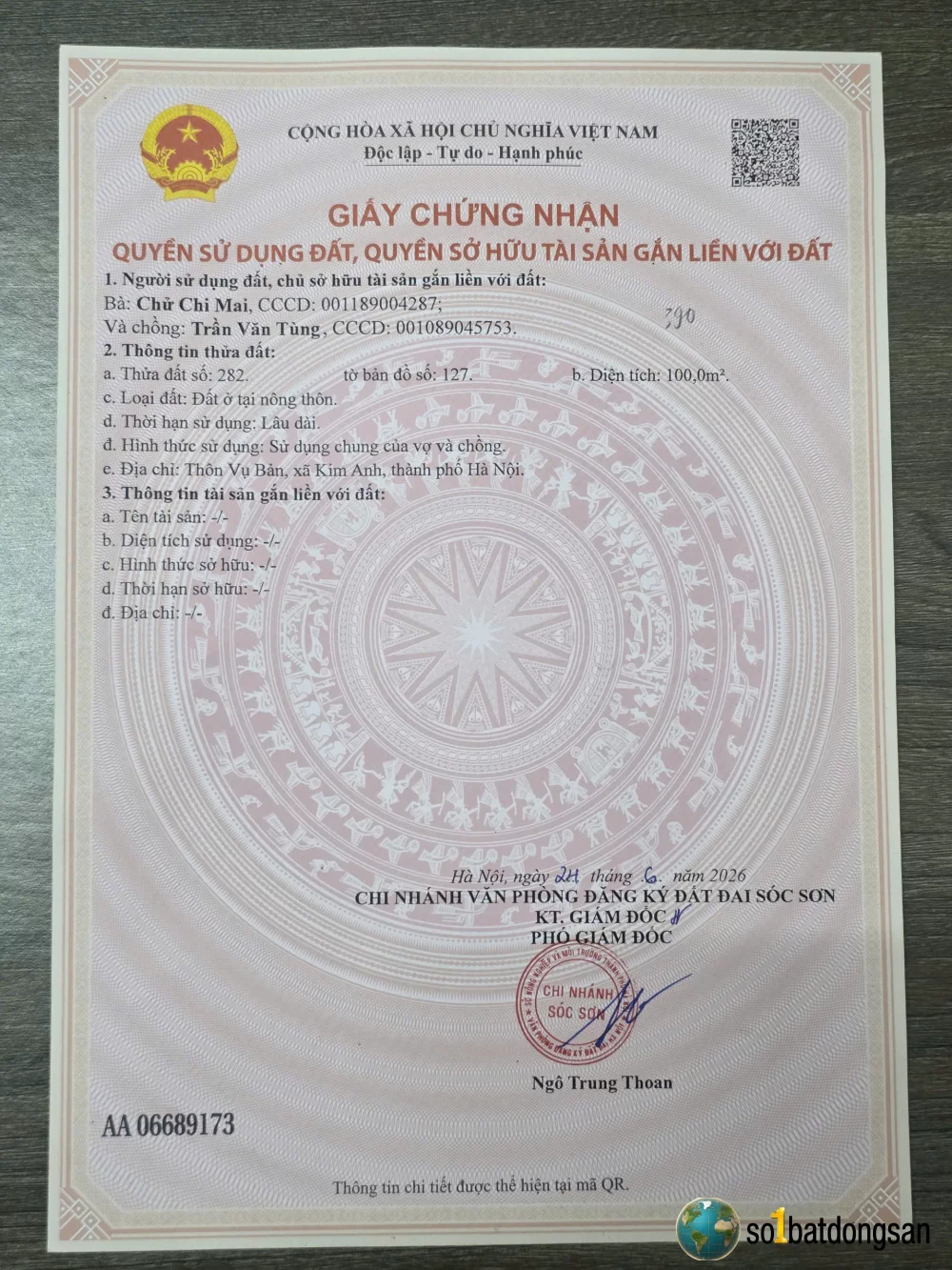 Bán lô đất cực đẹp tại xã Kim Anh mới hạ tầng đồng bộ view thoáng