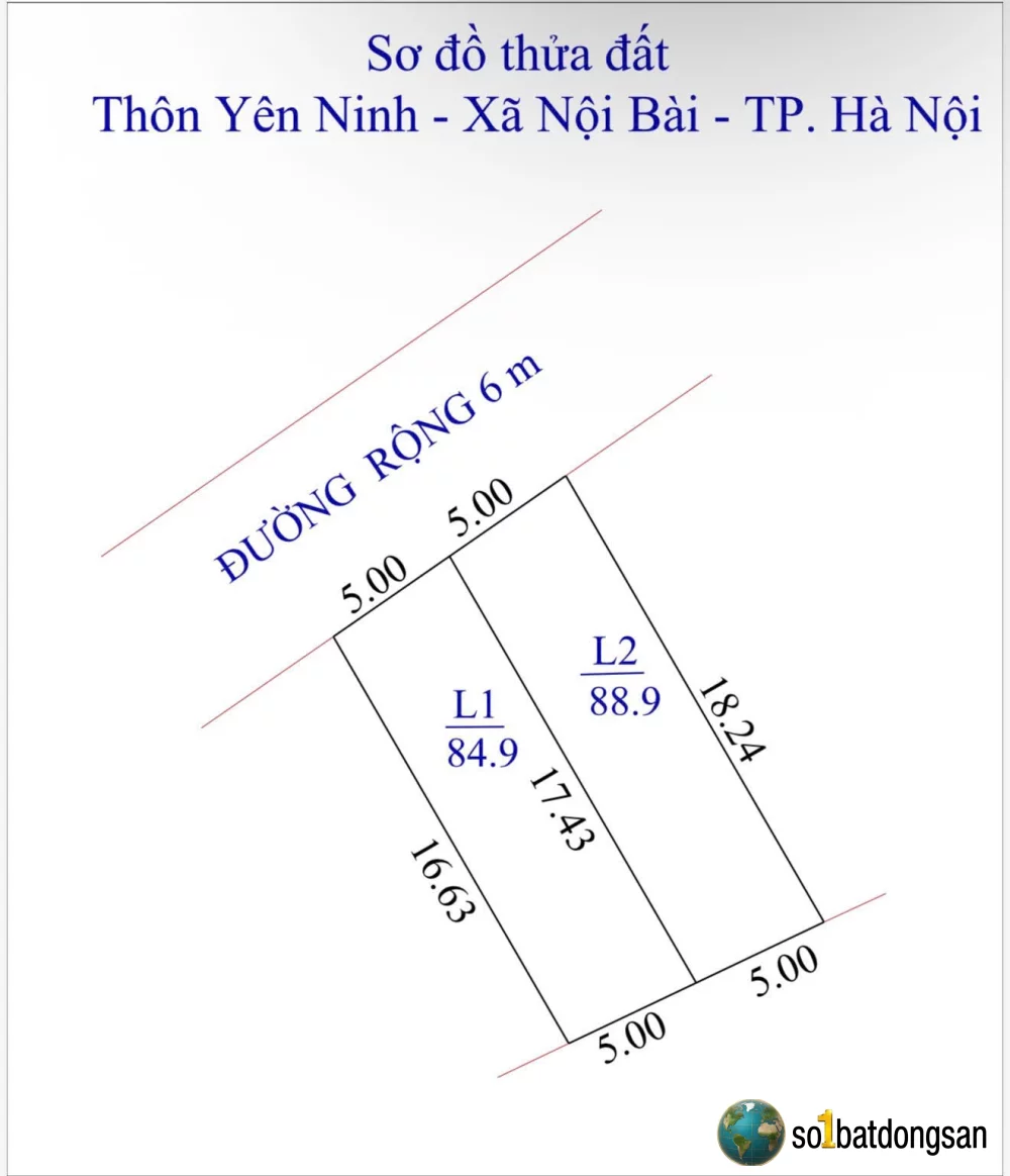 Chủ gửi bán F0 Yên Ninh - Hiền Ninh - Sóc Sơn. ✅ Diện tích 88,9m Full TC