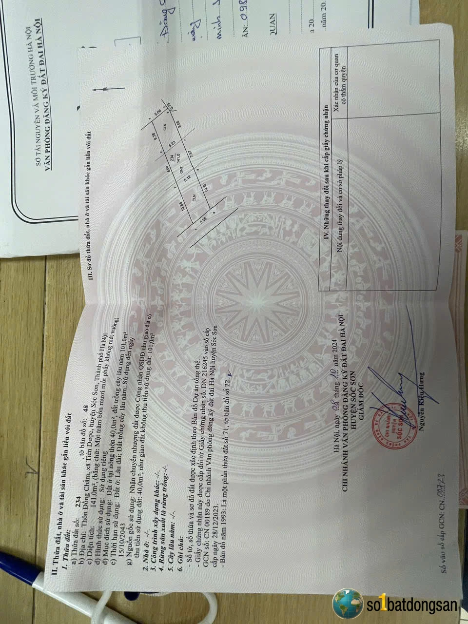 💎 CHÍNH CHỦ GỬI BÁN LÔ ĐẤT VÀNG TẠI ĐỒNG TRẦM - TIÊN DƯỢC - SÓC SƠN 💎