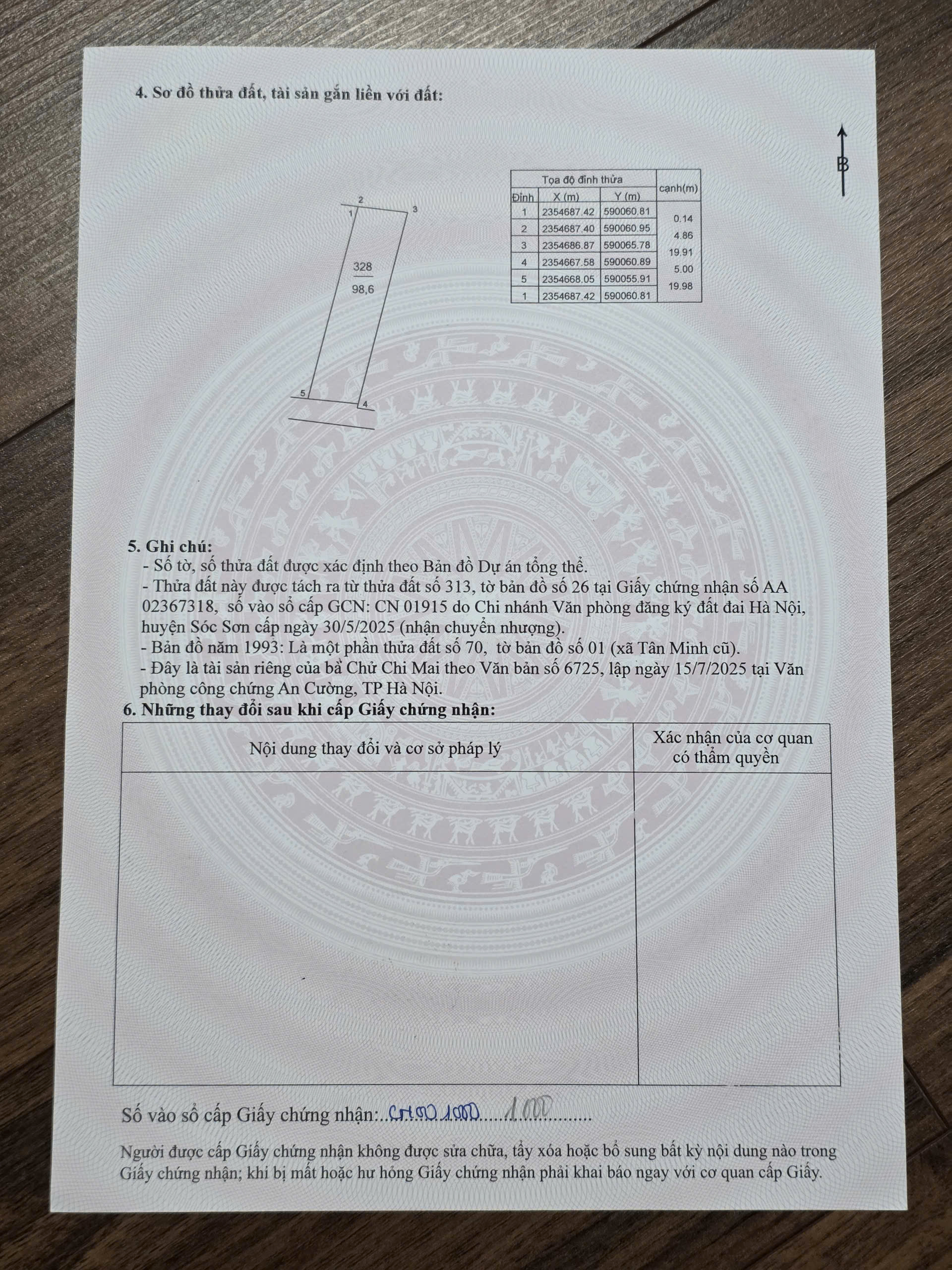 Bán lô đất 97m full thổ cư đường ô tô 4m tại xã SÓC SƠN mới cực đẹp