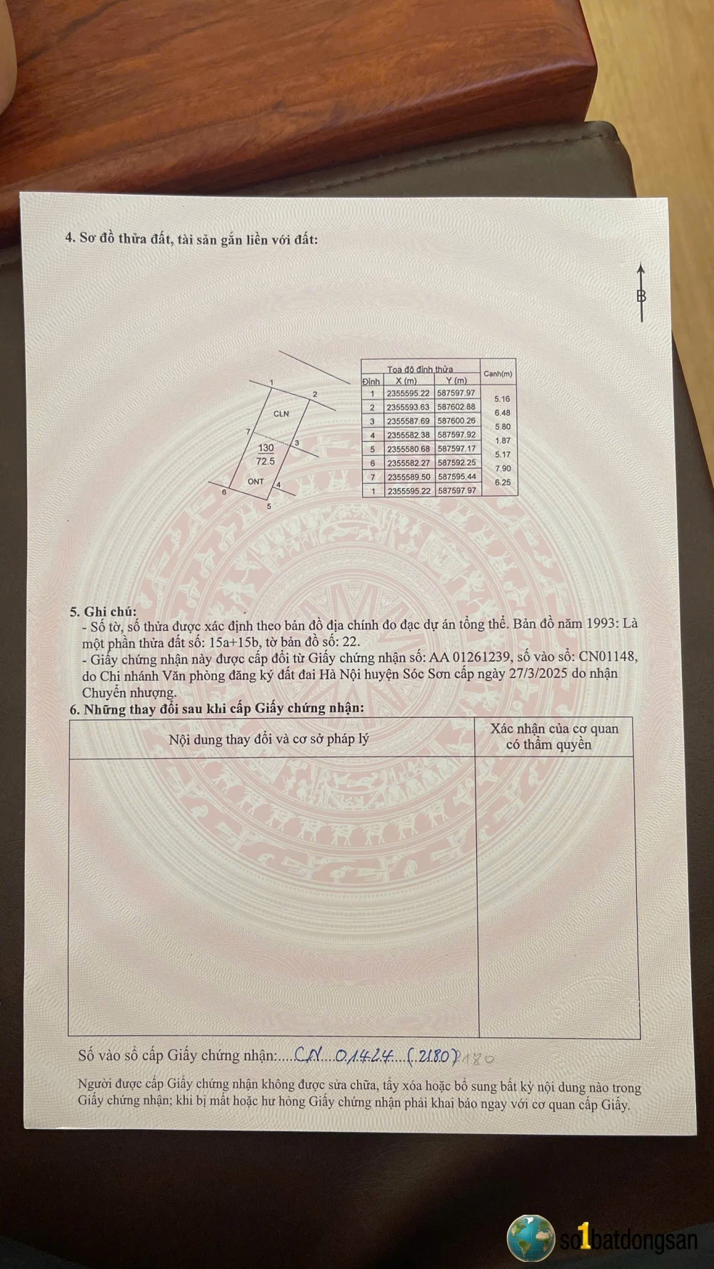 72,5m đường ô tô vào đất, cách đền gióng và sân gold chỉ 500m