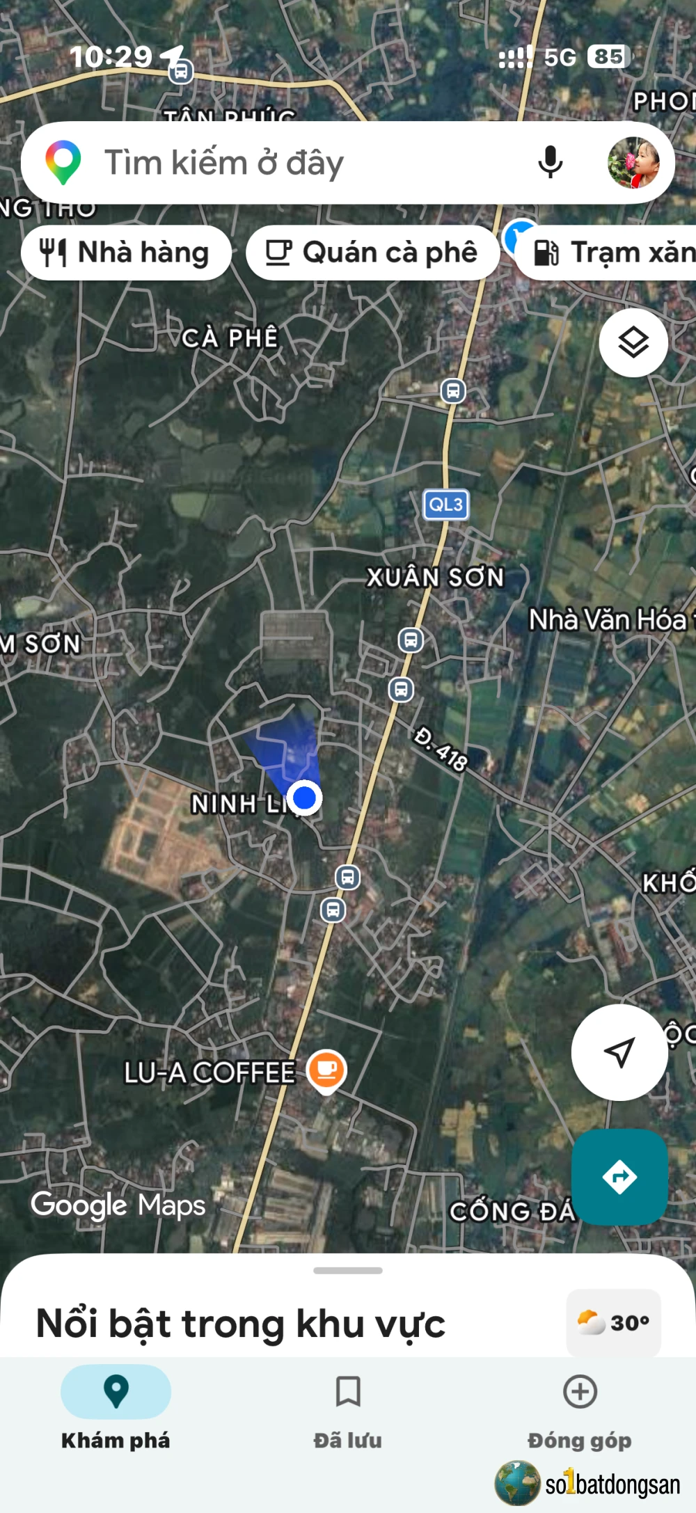 Cách   Đường QL3 250m