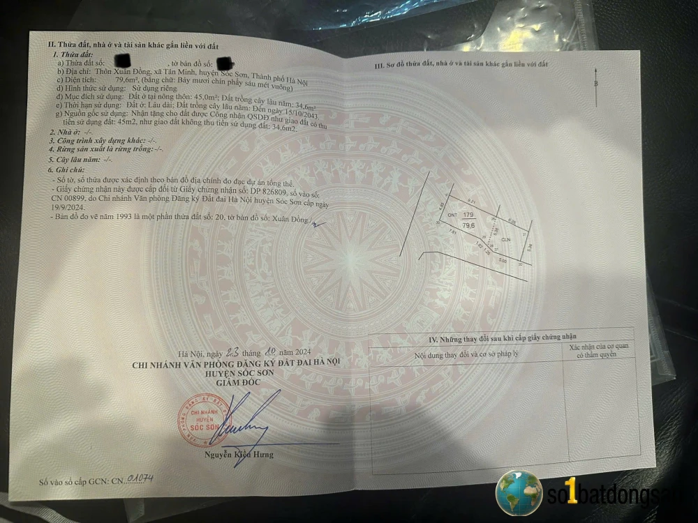 Lô góc 2 mặt tiền, đường thông ô tô