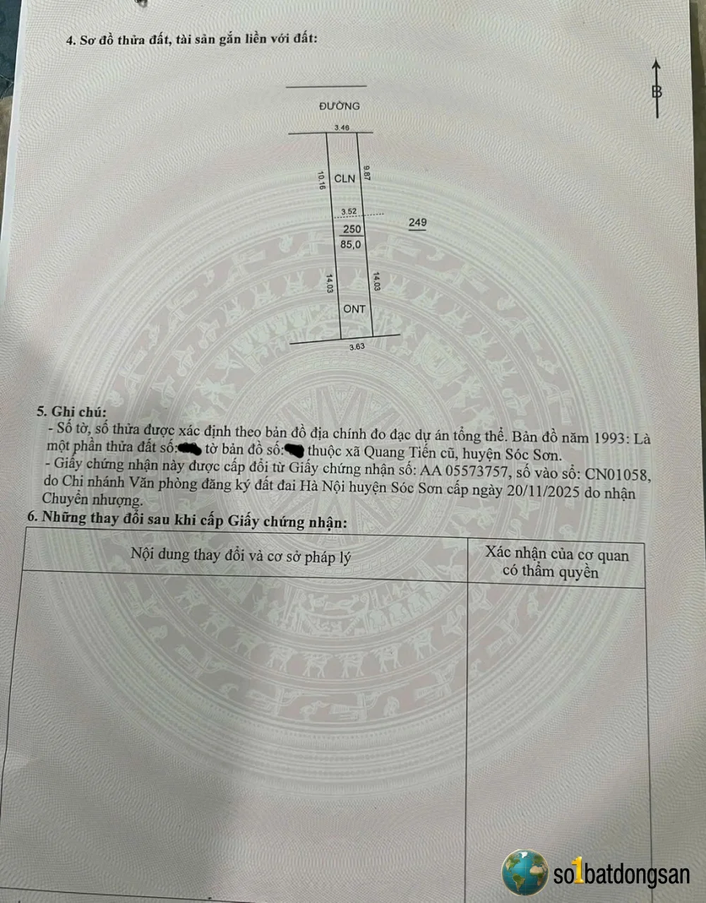 Chính chủ nhờ bán mảnh đất đẹp Điền Xá , Nội Bài .  DT : 169m , có 100m thổ cư . MT: 6,93m ( bán cả 2 sổ không bán lẻ ). Đc : Điền Xá , Nội Bài , Hà Nội.
