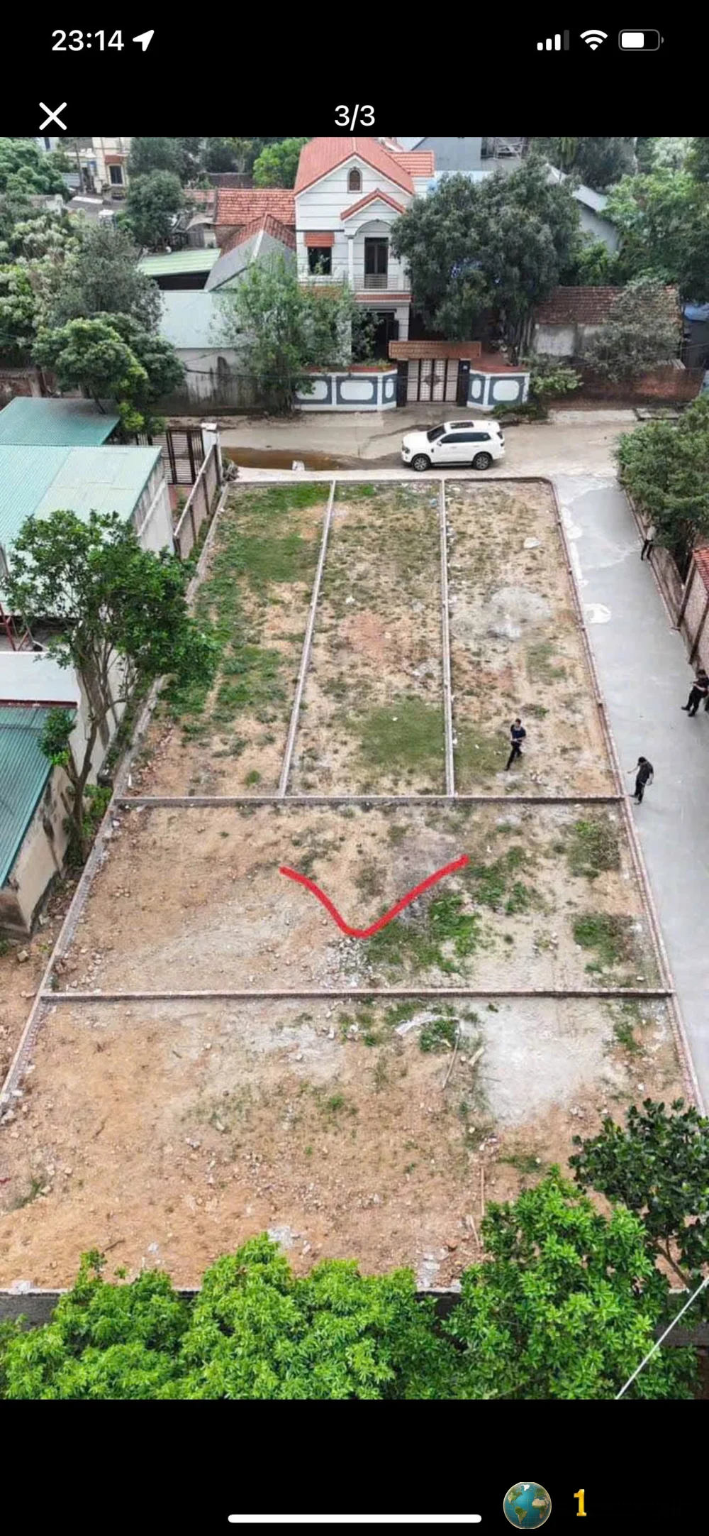 Đường ô tô vào đất, cách trục chính thắng trí 20m