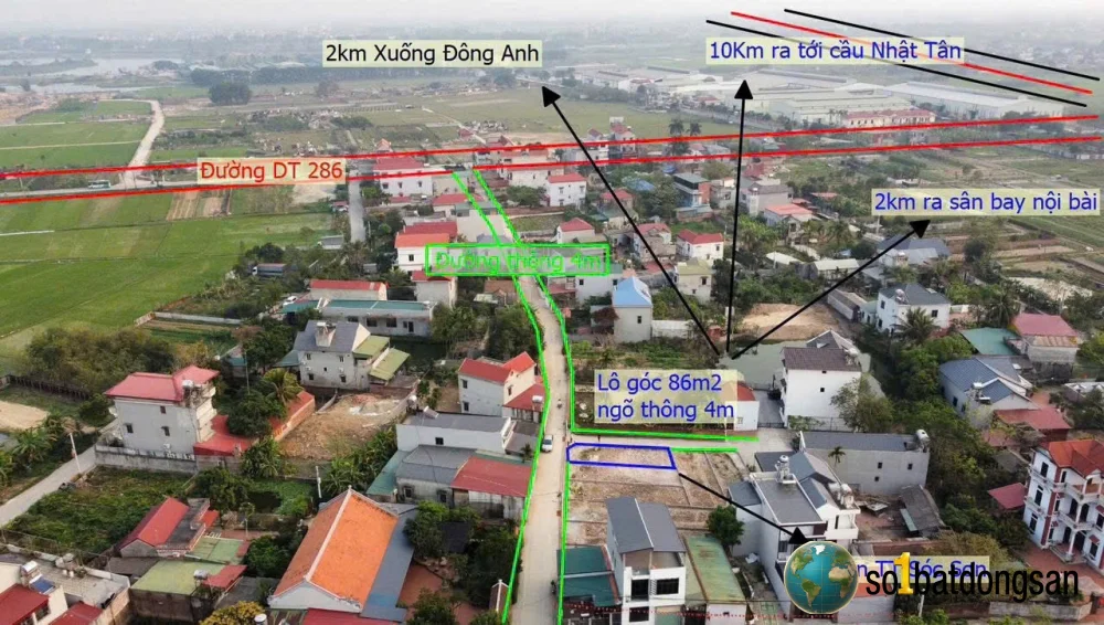 Trục chính lô góc thôn làng đông xuân