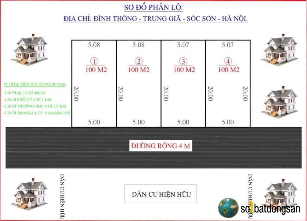100m full thổ cư đình thông hồng kỳ giá chỉ hơn 10tr