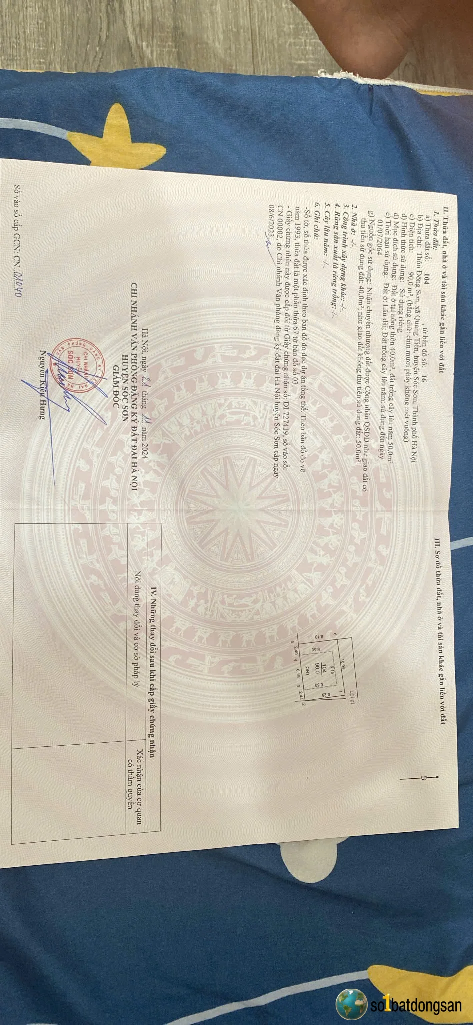 90m Giá Rẻ Nhất Đông Sơn - Xã Nội Bài