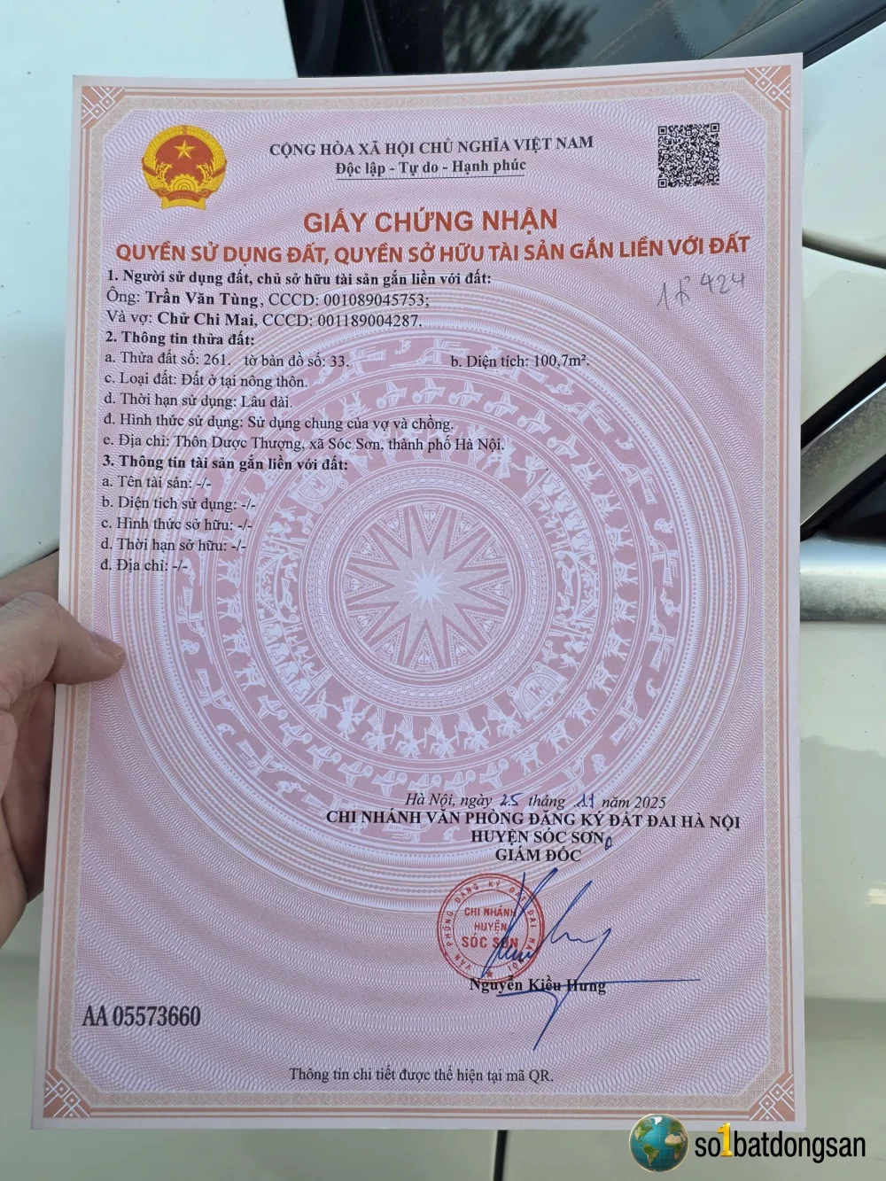 Chính chủ gửi bán 2 lô đất khu đấu giá Dược Thượng - Sóc Sơn - Hà Nội