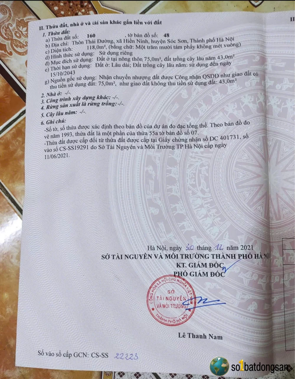 118m Thái Đường, Hiền Ninh