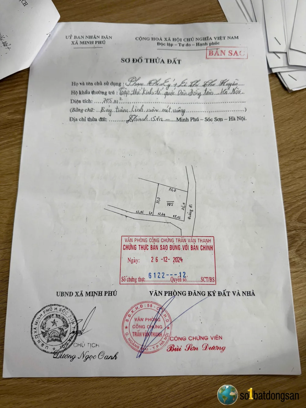 Bán lô góc 705m2 phú thịnh xã kim anh đất chưa sổ giá 10tr/m