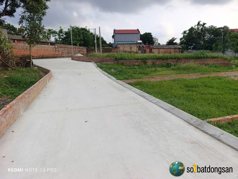 1.6 tỷ lô đất 100m full thổ cư mặt tiền 6.3m vuông đẹp Vụ Bản , Kim Anh gần đường 1.500 tỷ và KCN , chợ