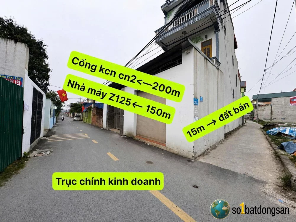 3.1x tỷ lô đất 108m Mặt tiền hơn 9m Hương Đình Đông, giữa 3 KCN và gần KDT vệ tinh Sóc Sơn