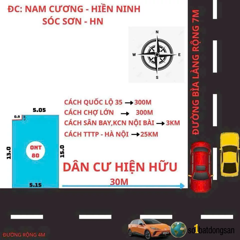 Đât Nam Cương - Nội Bài