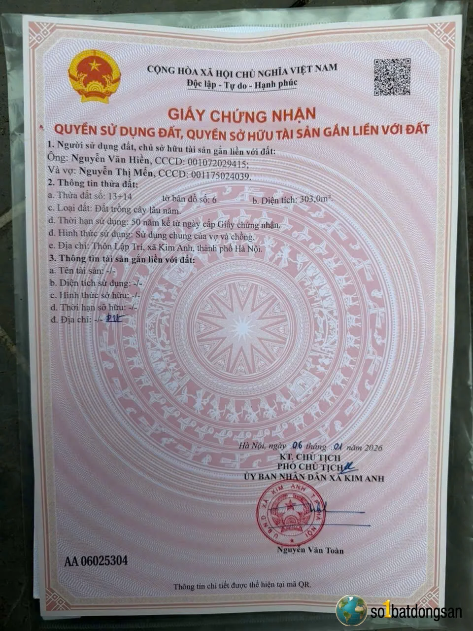 100m Full Thổ cư Lập Trí